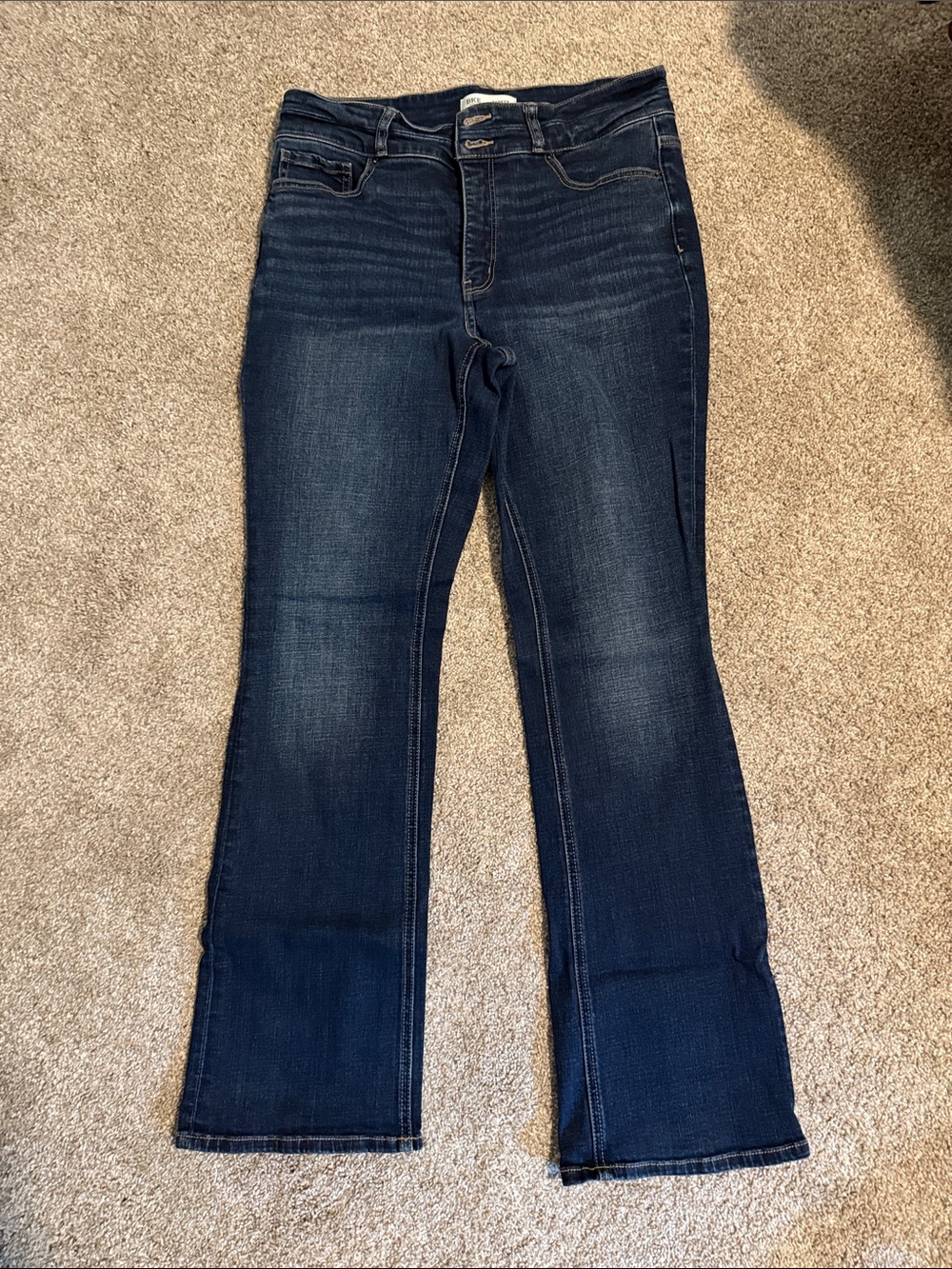 BKE Women's Dark Indigo Stretch Bootcut Jeans
